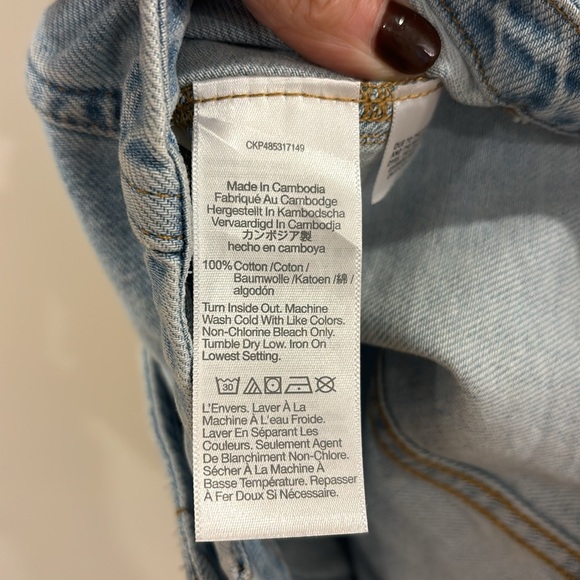 Madewell denim vest Fitzgerald wash size 8 - Picture 7 of 7